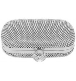 Rhinestone Evening Clutch Silver $16.80 Evening Bags