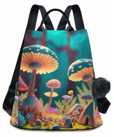 Women Backpack for Travel - Fantastic Mushroom, Anti Theft Casual Daypack Shoulder Bag Purse 15 inches $19.68 Backpacks