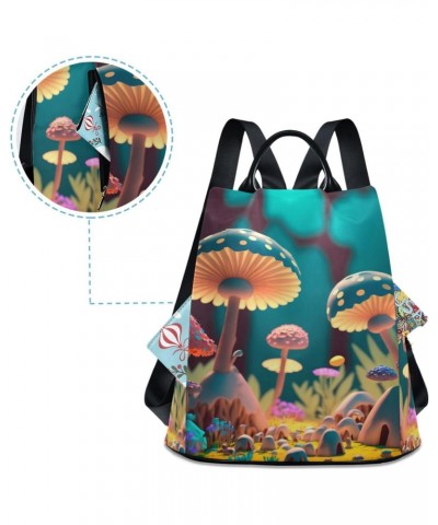 Women Backpack for Travel - Fantastic Mushroom, Anti Theft Casual Daypack Shoulder Bag Purse 15 inches $19.68 Backpacks