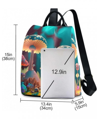 Women Backpack for Travel - Fantastic Mushroom, Anti Theft Casual Daypack Shoulder Bag Purse 15 inches $19.68 Backpacks