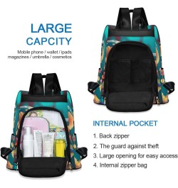 Women Backpack for Travel - Fantastic Mushroom, Anti Theft Casual Daypack Shoulder Bag Purse 15 inches $19.68 Backpacks