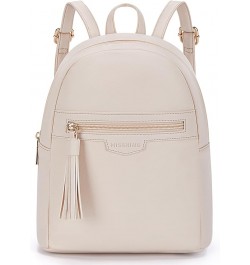 Mini Backpack for Women Small Backpack Purse With Tassel Cute PU Leather Bookbag Fashion Small Casual Daypacks Beige $14.49 B...