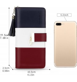 RFID Wallets for Women with Multiple Card Slots and Cellphone Compartment, Womens Wallet (Sunflower) Red/White/Blue $11.18 Wa...