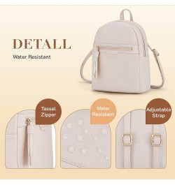 Mini Backpack for Women Small Backpack Purse With Tassel Cute PU Leather Bookbag Fashion Small Casual Daypacks Beige $14.49 B...