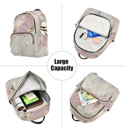 Marble Texture Mini Backpack Fashion Backpack Purse for Women,Handbag Shoulder Bag Casual Daypack, Ladies Gift for College Wo...