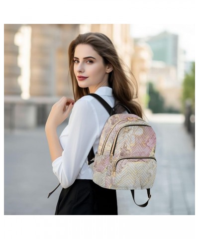 Marble Texture Mini Backpack Fashion Backpack Purse for Women,Handbag Shoulder Bag Casual Daypack, Ladies Gift for College Wo...