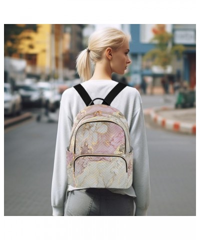 Marble Texture Mini Backpack Fashion Backpack Purse for Women,Handbag Shoulder Bag Casual Daypack, Ladies Gift for College Wo...