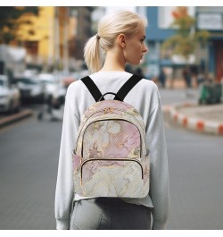 Marble Texture Mini Backpack Fashion Backpack Purse for Women,Handbag Shoulder Bag Casual Daypack, Ladies Gift for College Wo...