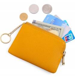 Coin Purse for Women Leather Card Holder Change Pouch Small RFID Blocking Wallet A-Yellow $8.84 Wallets