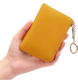 Coin Purse for Women Leather Card Holder Change Pouch Small RFID Blocking Wallet A-Yellow $8.84 Wallets