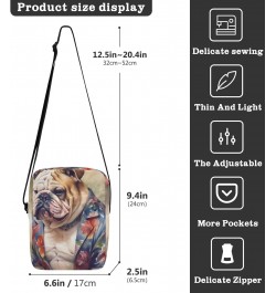 Dog Dress Aloha Sling Bag Zipper Closure Crossbody Messenger Bags Purse with Card Phone Passport Compartment 6.6×9.4×2.5 inch...