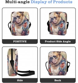 Dog Dress Aloha Sling Bag Zipper Closure Crossbody Messenger Bags Purse with Card Phone Passport Compartment 6.6×9.4×2.5 inch...