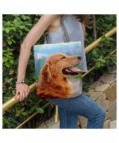 Dog Retriever - Tote Bag - Picture Photography Shopping Gym Work - 16x16 Inch (D41D8) $20.97 Totes