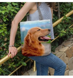 Dog Retriever - Tote Bag - Picture Photography Shopping Gym Work - 16x16 Inch (D41D8) $20.97 Totes