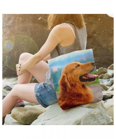 Dog Retriever - Tote Bag - Picture Photography Shopping Gym Work - 16x16 Inch (D41D8) $20.97 Totes