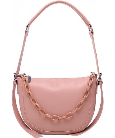 Handbag Underarm Bag Ladies Shoulder Messenger Handbag Soft Solid Color Chain Bag Lanse $11.72 Shoulder Bags