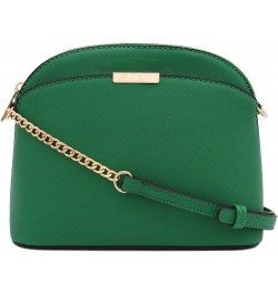 Saffiano Small Dome Crossbody bag with Chain Strap Kelly Green $13.63 Crossbody Bags