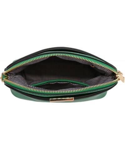 Saffiano Small Dome Crossbody bag with Chain Strap Kelly Green $13.63 Crossbody Bags