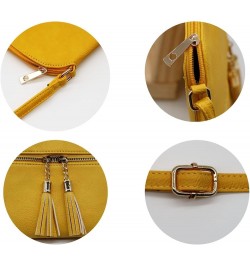 Medium Crossbody Bag for Women | Shoulder Handbags for Women with Multiple Compartments | PU Leather Yellow $9.68 Crossbody Bags