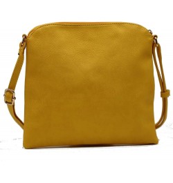 Medium Crossbody Bag for Women | Shoulder Handbags for Women with Multiple Compartments | PU Leather Yellow $9.68 Crossbody Bags