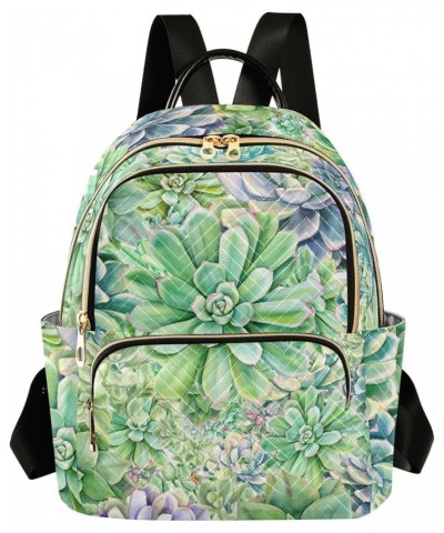 Watercolor Succulents Backpack Purse for Women Small Mini Women's Fashion Backpack with Strap Handbag Lady Purse,M Small $20....