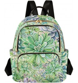 Watercolor Succulents Backpack Purse for Women Small Mini Women's Fashion Backpack with Strap Handbag Lady Purse,M Small $20....