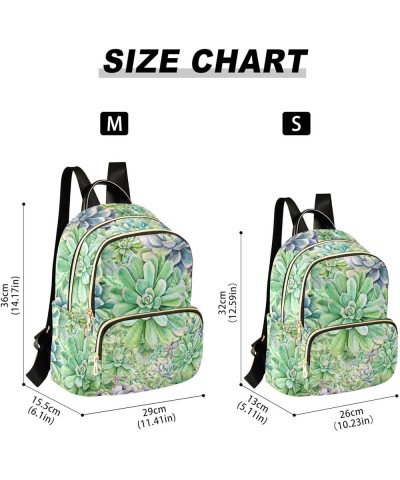 Watercolor Succulents Backpack Purse for Women Small Mini Women's Fashion Backpack with Strap Handbag Lady Purse,M Small $20....