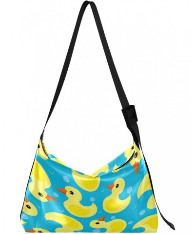 Cute Yellow Rubber Ducks Pattern Hobo Crossbody Bags for Women Leather Large Shoulder Bag Cross Body Trendy Womens Tote Bags ...