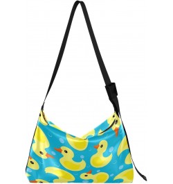 Cute Yellow Rubber Ducks Pattern Hobo Crossbody Bags for Women Leather Large Shoulder Bag Cross Body Trendy Womens Tote Bags ...