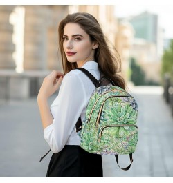 Watercolor Succulents Backpack Purse for Women Small Mini Women's Fashion Backpack with Strap Handbag Lady Purse,M Small $20....