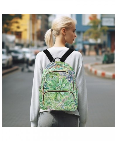 Watercolor Succulents Backpack Purse for Women Small Mini Women's Fashion Backpack with Strap Handbag Lady Purse,M Small $20....