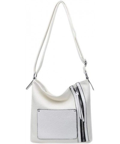 Womens Soft Pocket Crossbody Bag White $31.48 Crossbody Bags