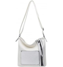 Womens Soft Pocket Crossbody Bag White $31.48 Crossbody Bags