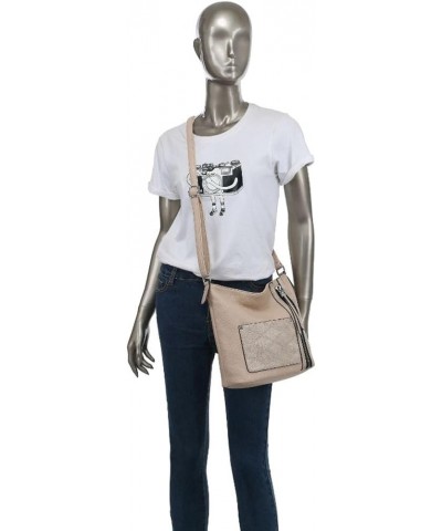 Womens Soft Pocket Crossbody Bag White $31.48 Crossbody Bags