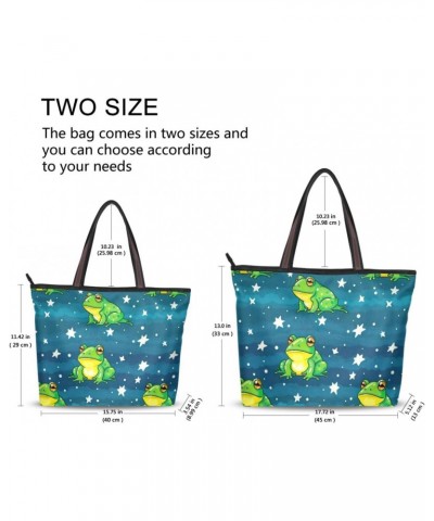 Women Tote Bags Frog Star Top Handle Satchel Handbags Shoulder Bag for Shopping 20849503 $12.38 Totes