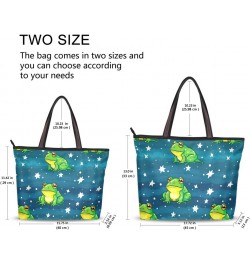 Women Tote Bags Frog Star Top Handle Satchel Handbags Shoulder Bag for Shopping 20849503 $12.38 Totes