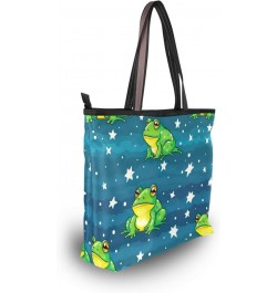 Women Tote Bags Frog Star Top Handle Satchel Handbags Shoulder Bag for Shopping 20849503 $12.38 Totes