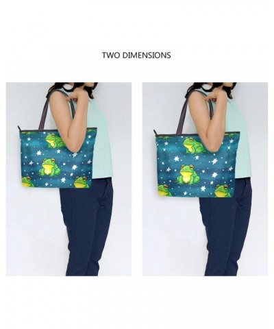 Women Tote Bags Frog Star Top Handle Satchel Handbags Shoulder Bag for Shopping 20849503 $12.38 Totes