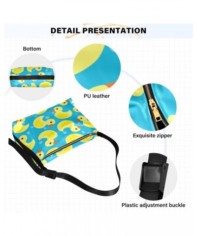 Cute Yellow Rubber Ducks Pattern Hobo Crossbody Bags for Women Leather Large Shoulder Bag Cross Body Trendy Womens Tote Bags ...