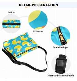 Cute Yellow Rubber Ducks Pattern Hobo Crossbody Bags for Women Leather Large Shoulder Bag Cross Body Trendy Womens Tote Bags ...