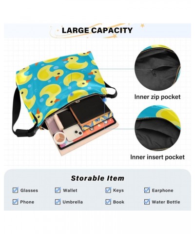 Cute Yellow Rubber Ducks Pattern Hobo Crossbody Bags for Women Leather Large Shoulder Bag Cross Body Trendy Womens Tote Bags ...