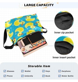 Cute Yellow Rubber Ducks Pattern Hobo Crossbody Bags for Women Leather Large Shoulder Bag Cross Body Trendy Womens Tote Bags ...