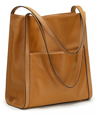 Women Shoulder Bag Genuine Leather Totes Purses and Handbags Medium Size Brown $32.25 Satchels