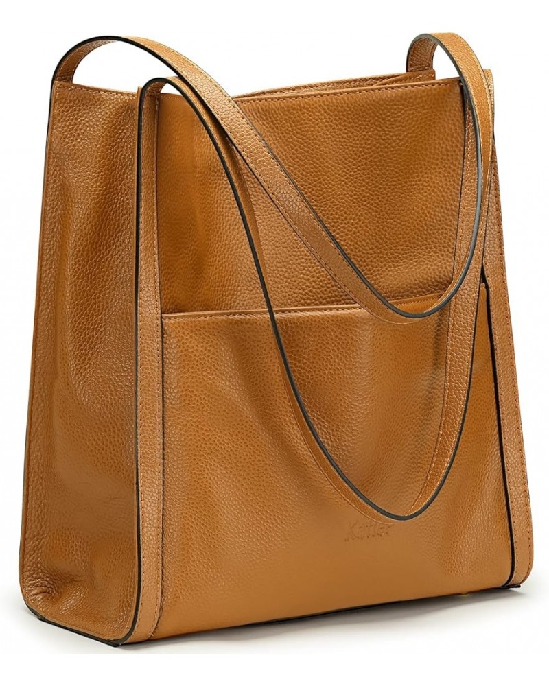 Women Shoulder Bag Genuine Leather Totes Purses and Handbags Medium Size Brown $32.25 Satchels