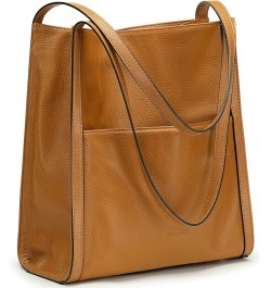 Women Shoulder Bag Genuine Leather Totes Purses and Handbags Medium Size Brown $32.25 Satchels