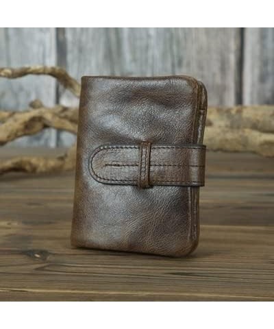 Soft Leather Retro Old Wallet Men's Two-fold Wallet Long Wallet Women's Wallet Short (Color : C) C $53.96 Wallets