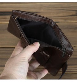 Soft Leather Retro Old Wallet Men's Two-fold Wallet Long Wallet Women's Wallet Short (Color : C) C $53.96 Wallets