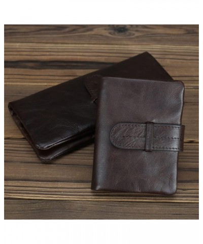 Soft Leather Retro Old Wallet Men's Two-fold Wallet Long Wallet Women's Wallet Short (Color : C) C $53.96 Wallets